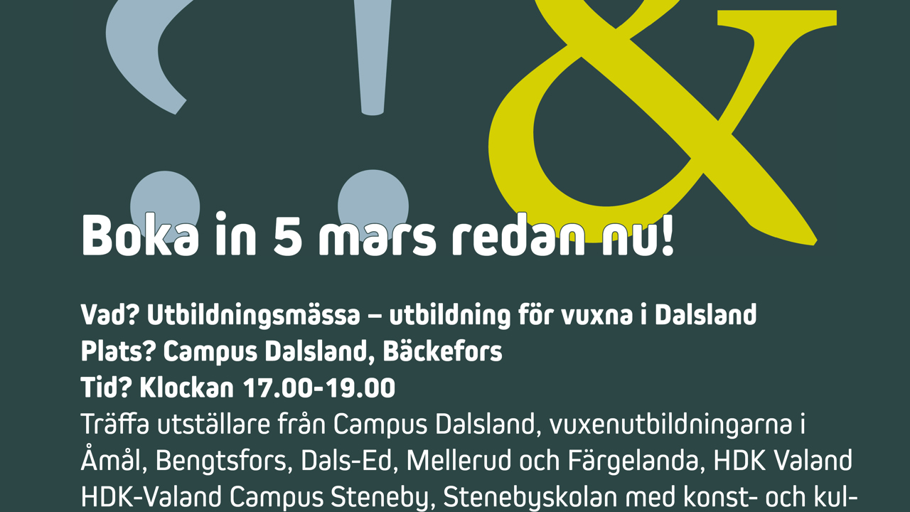Utbildningsmässa 5 Mars Some